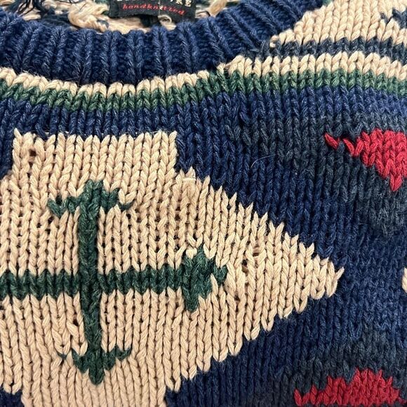 Structure vintage multi color cotton blend 90s sweater size large - Picture 7 of 7